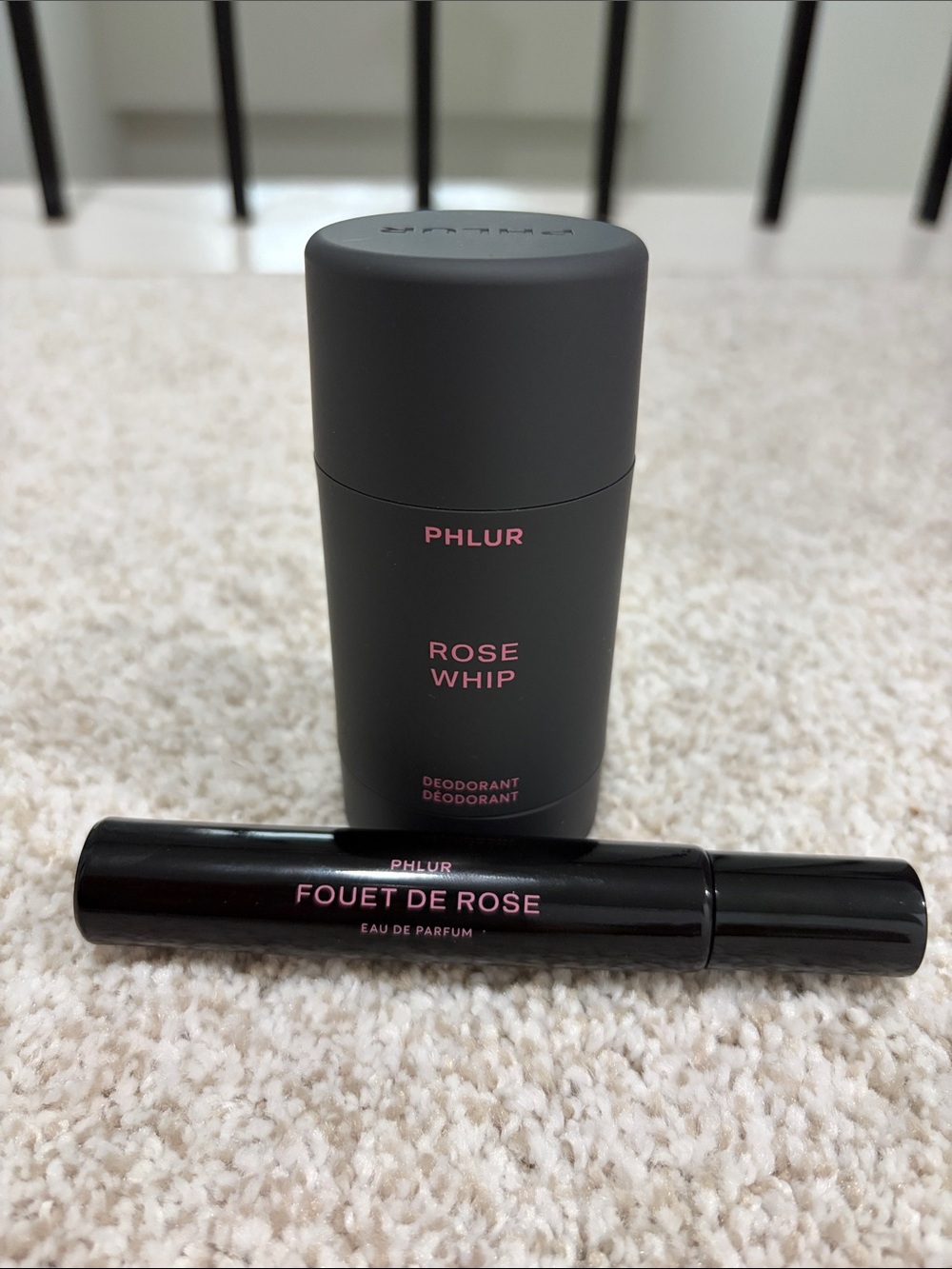 Phlur Rose Whip Full Size Deodorant & rollerball perfume travel